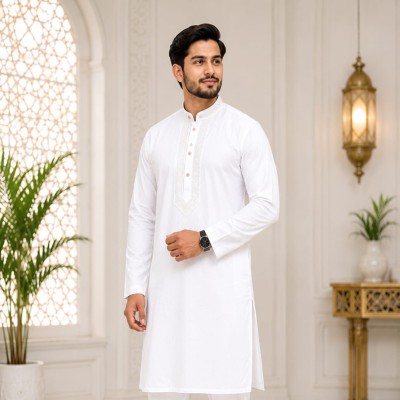 white Premium panjabi ( STOCK OUT  )