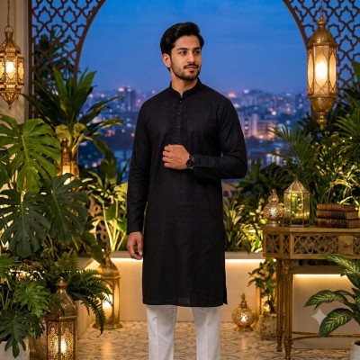 black primium panjabi ( STOCK OUT )