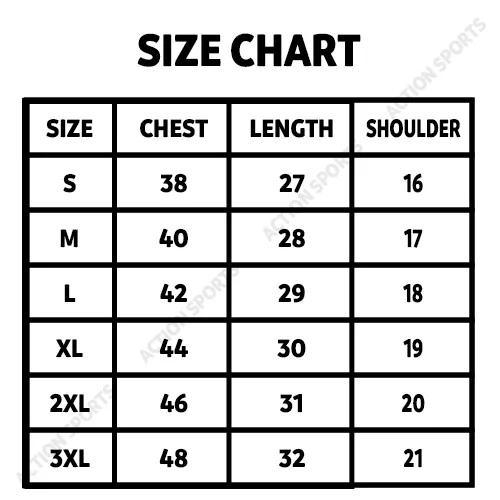 Size chart for white Premium panjabi ( STOCK OUT  )